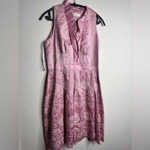 Kay‎ Unger Pink Midi Dress